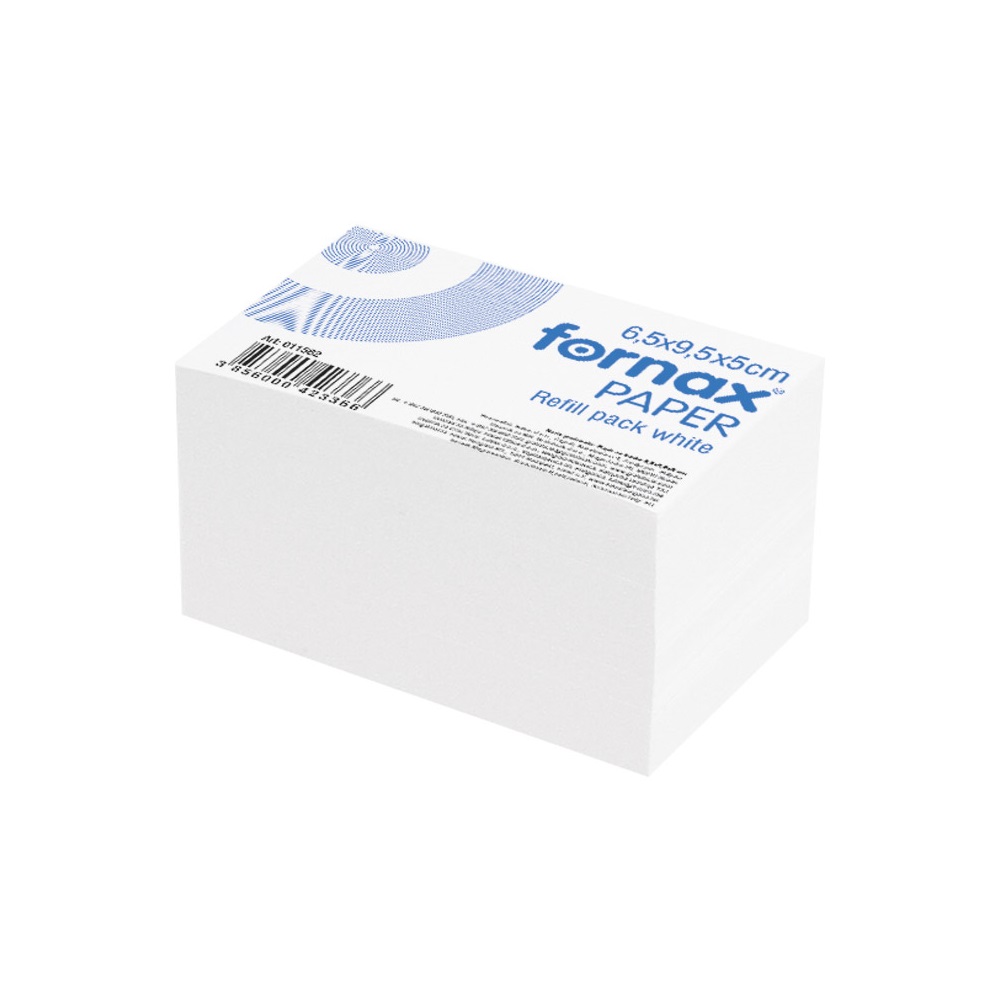 Fornax Kockatömb 6,5x9,5x5cm, ragasztás nélküli  fehér (011562)