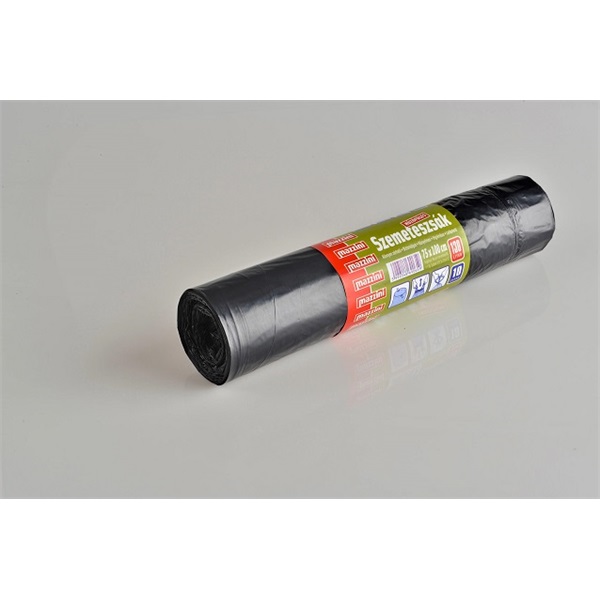 Mazzini húzófüles 130 l /75x100/35 mikr. 10 db/csomag háztartási szemeteszsák Mazzini húzófüles 130 l /75x100/35 mikr. 10 db/csomag háztartási szemeteszsák