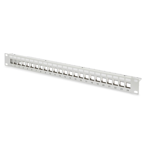 Digitus DN-91410 modular patch panel 24 port 1U 19" árnyékolt szürke Digitus DN-91410 modular patch panel 24 port 1U 19" árnyékolt szürke