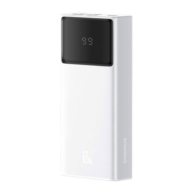 Power Bank Baseus OS Star-Lord, 20000mAh 65W + USB - USB-C cable (white)
