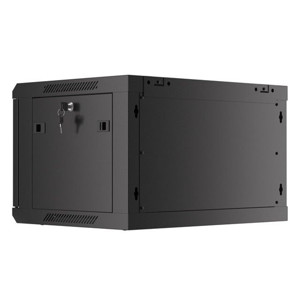 LANBERG 19" 6U 600x450 acélajtós lapra szerelhető lapra szerelhető Fali szekrény Fekete