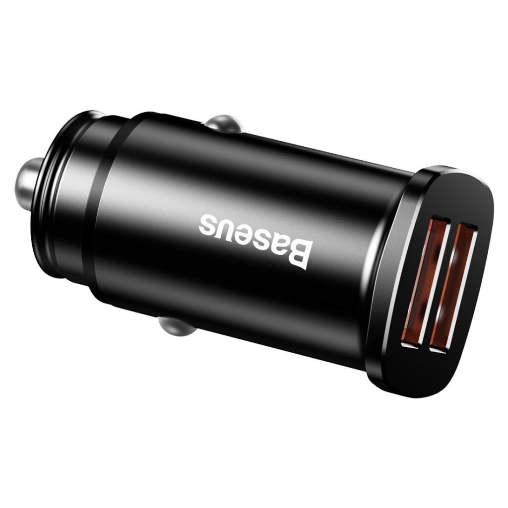 Baseus Square autós töltő 2xUSB QC3.0 5A, 30W, fekete (CCALL-DS01) Baseus Square autós töltő 2xUSB QC3.0 5A, 30W, fekete (CCALL-DS01)
