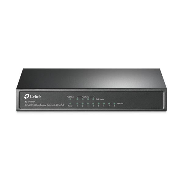 TP-Link TL-SF1008P 10/100Mbps 8 portos POE switch 4 PoE porttal TP-Link TL-SF1008P 10/100Mbps 8 portos POE switch 4 PoE porttal