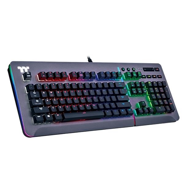Thermaltake Tt eSports Level 20 RGB Titanium Gaming Cherry MX Blue US billentyűzet (KB-LVT-BLSRUS-01)