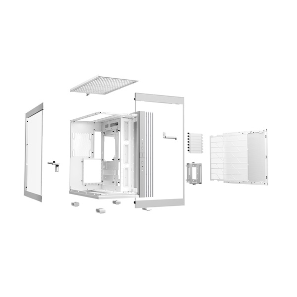 Be Quiet! LIGHT BASE 600 DX White  ATX  edzett üveg oldallap Számítógépház  Fehér 