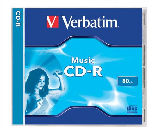 Verbatim 80'/700MB 16x Audio CD lemez normál tokos  (43365)