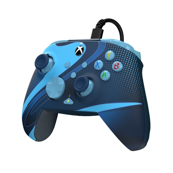 PDP Rematch Glow Adevanced Xbox Series X|S/Xbox One/PC Blue Tide Glow in the Dark vezetékes kontroller