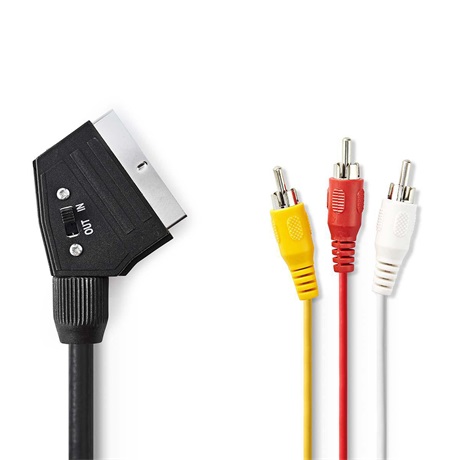 Nedis CVGP31130BK20 KAPCSOLHATÓ SCART-KÁBEL 2 M