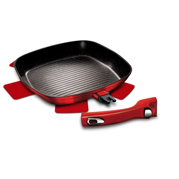 Berlinger Haus BH/1947PH 28 cm grill serpenyő levehető nyéllel + AJÁNDÉK KARCOLÁSVÉDŐ