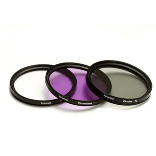 Polaroid szűrőszett (UV, CPL, FLD) + 4 db-os szűrőtok 37 mm