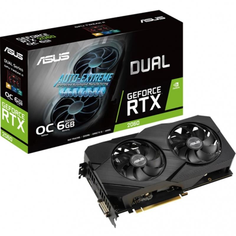 ASUS GeForce RTX 2060 6GB DUAL OC EVO videokártya (DUAL-RTX2060-O6G-EVO)