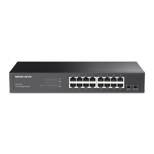 MERCUSYS  MS116GS 16x1000Mbps Fémházas Asztali Rackes Switch 