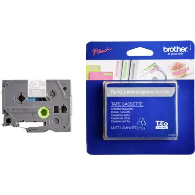 Feliratozó szalag, matt Brother Szalagszín: Világosszürke Szövegszín:Fehér 12 mm 5 m Feliratozó szalag, matt Brother Szalagszín: Világosszürke Szövegszín:Fehér 12 mm 5 m