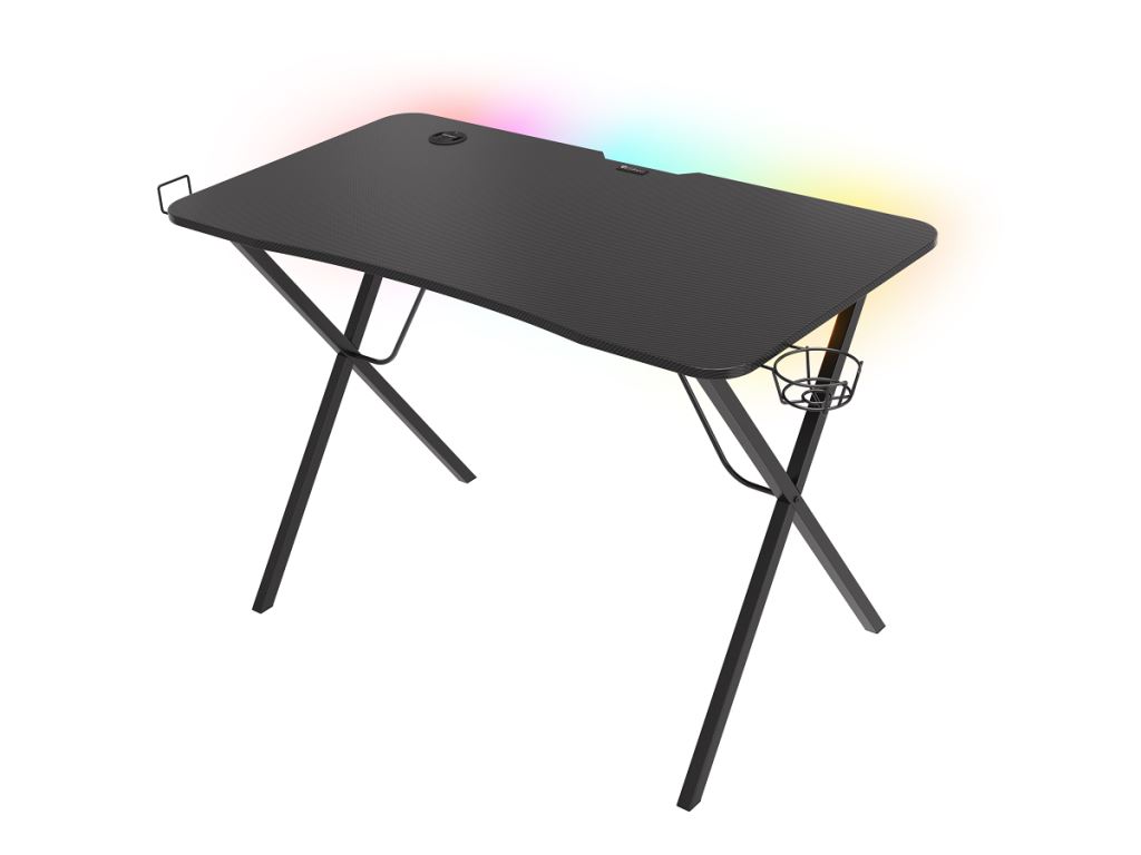 Natec Genesis Holm 200 RGB gaming asztal fekete
