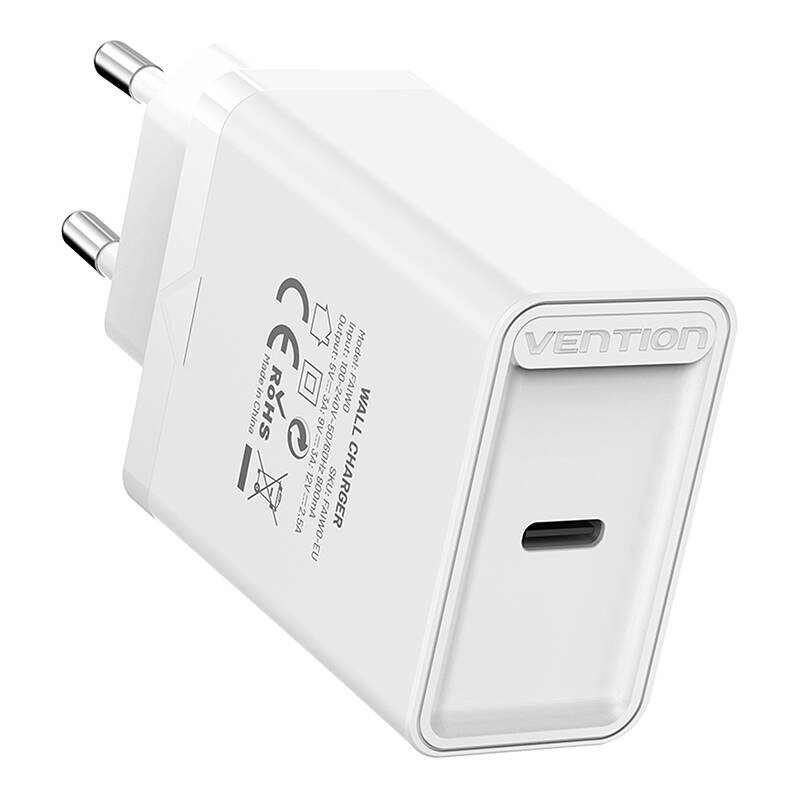 Vention FAIW0-EU USB-C 30W Hálózati töltő Fehér