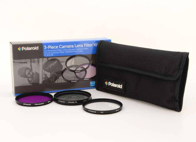 Polaroid szűrőszett (UV, CPL, FLD) + 4 db-os szűrőtok 55 mm Polaroid szűrőszett (UV, CPL, FLD) + 4 db-os szűrőtok 55 mm