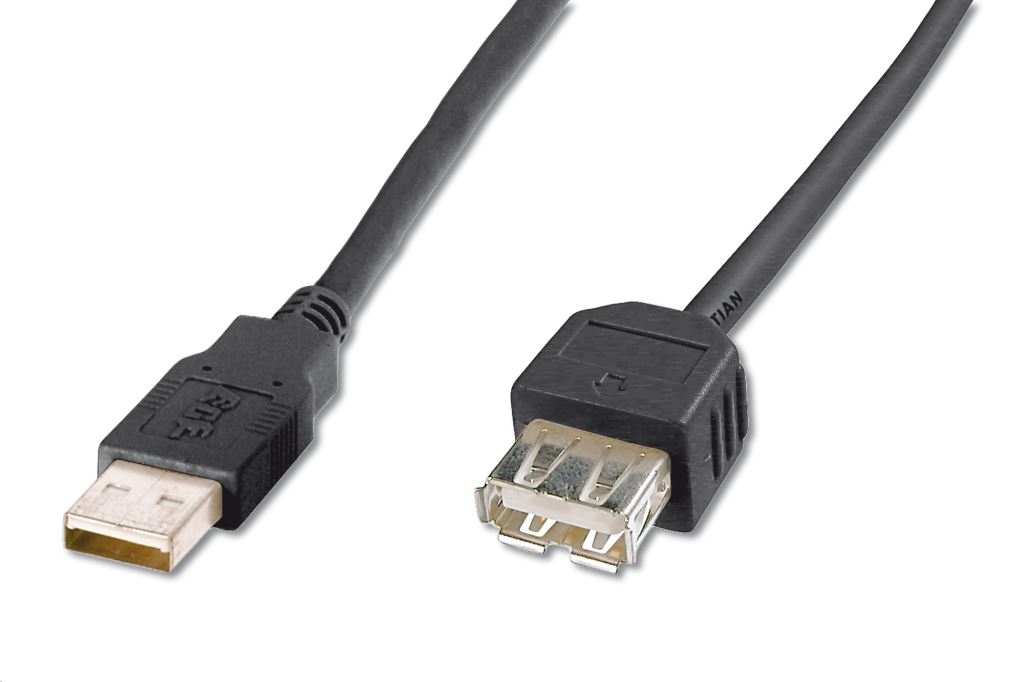 Assmann USB 2.0 hosszabbító kábel 1.8m fekete (AK-300200-018-S) Assmann USB 2.0 hosszabbító kábel 1.8m fekete (AK-300200-018-S)