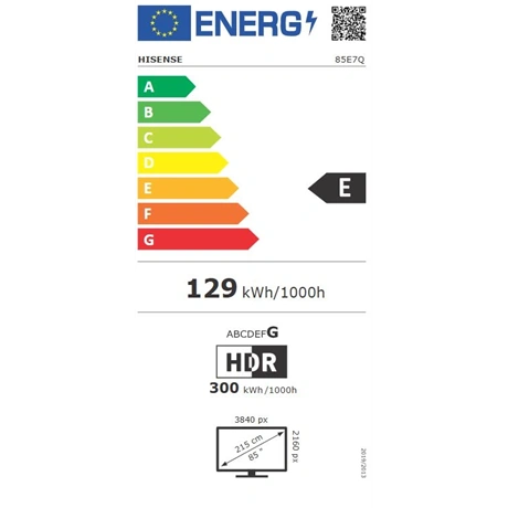 Hisense 85" 85E7Q 4K UHD Smart QLED TV