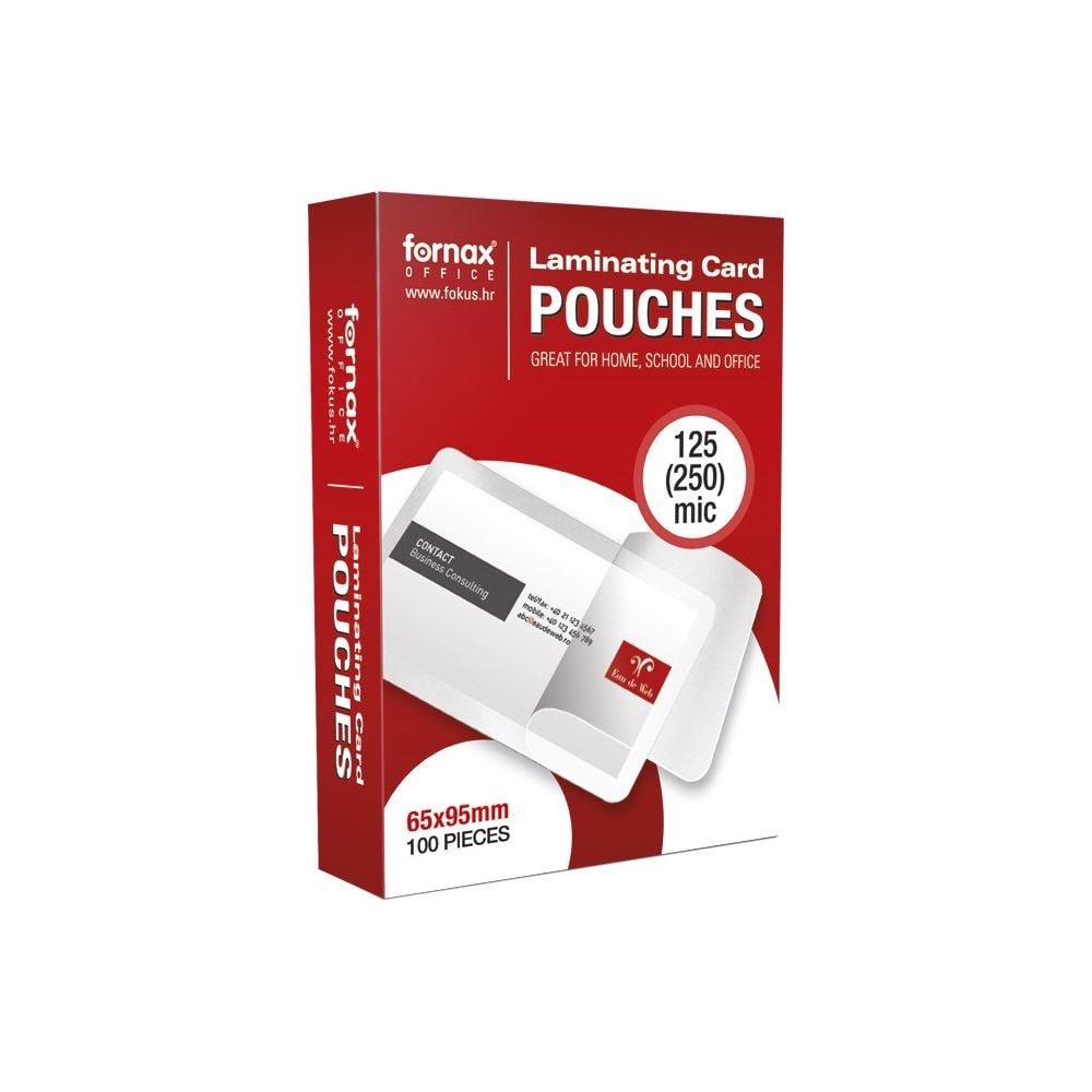Fornax TB kártya lamináló fólia 65x95mm, 125 micron, 100db/doboz (103750)