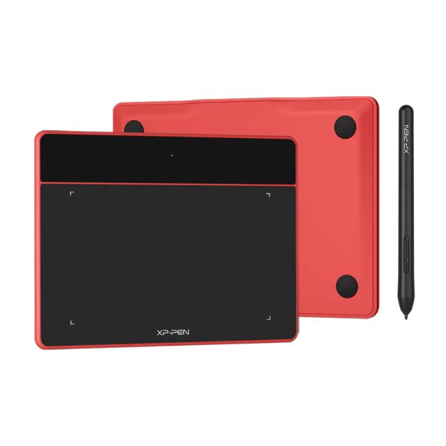 XP-PEN Deco Fun XS digitális rajztábla piros