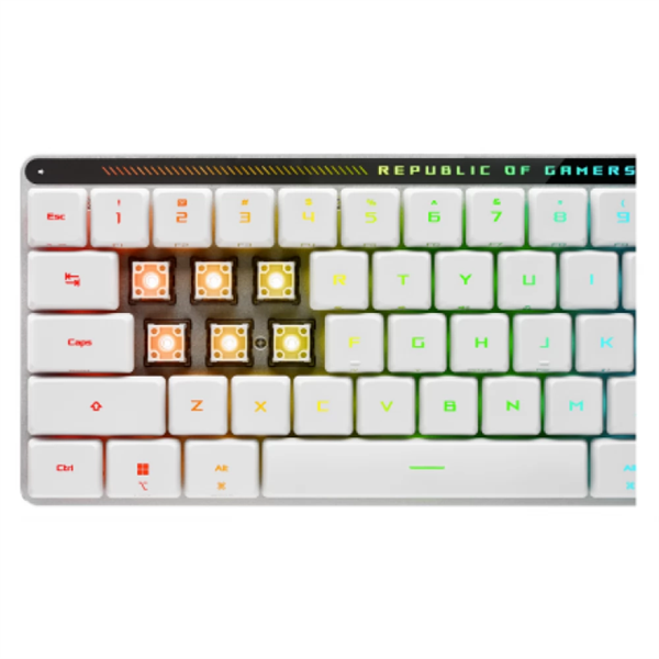 ASUS ROG Falchion RX Low Profile fehér vezeték nélküli billentyűzet ASUS ROG Falchion RX Low Profile fehér vezeték nélküli billentyűzet