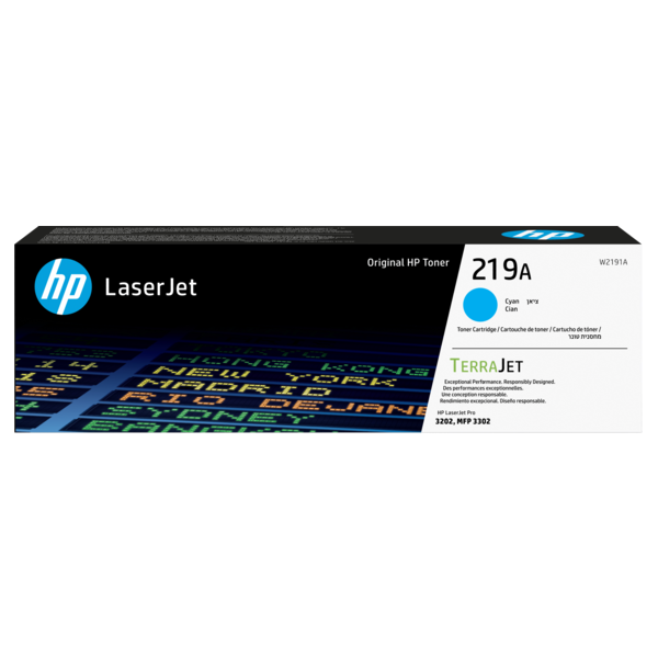 HP Toner (219A) W2191A ciánkék 1200/oldal 3302/3202 Eredeti