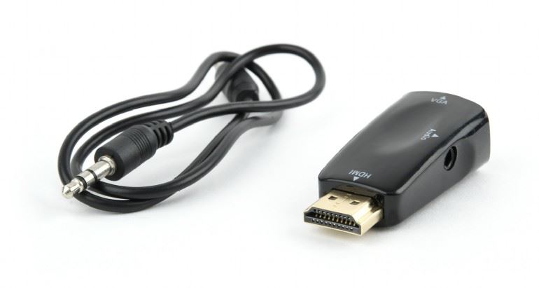 Gembird HDMI -> VGA és audio adapter fekete (AB-HDMI-VGA-02) Gembird HDMI -> VGA és audio adapter fekete (AB-HDMI-VGA-02)