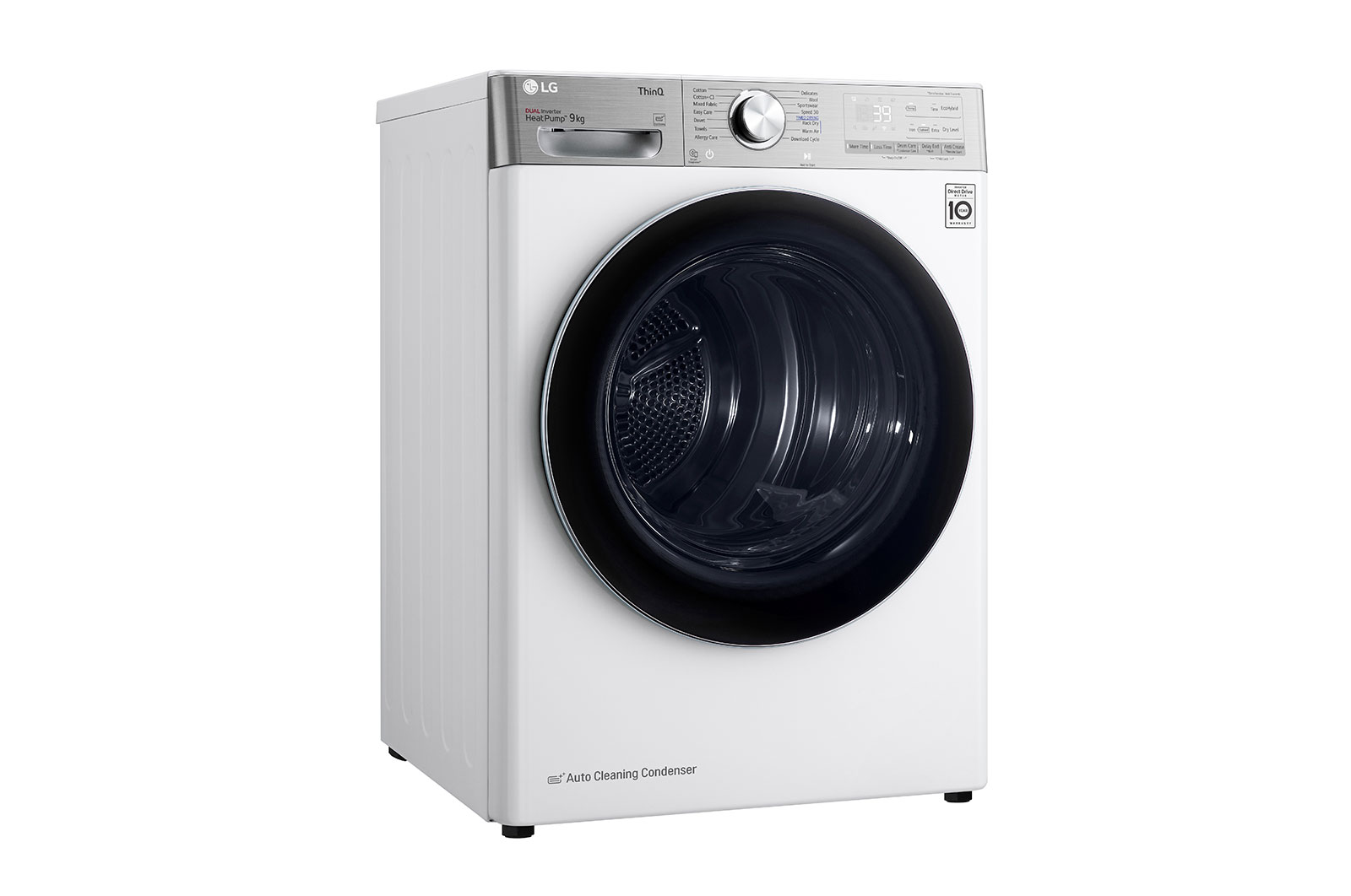 LG RH90V9AV2QR Hőszivattyús szárítógép – 9 Kg, A Energiaosztály,  Gyors szárítás, Szenzoros szárítás 