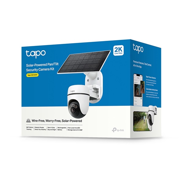 TP-LINK TAPO C610 KIT Wireless Kamera Cloud beltéri/kültéri + Okos Solar Panel IP65