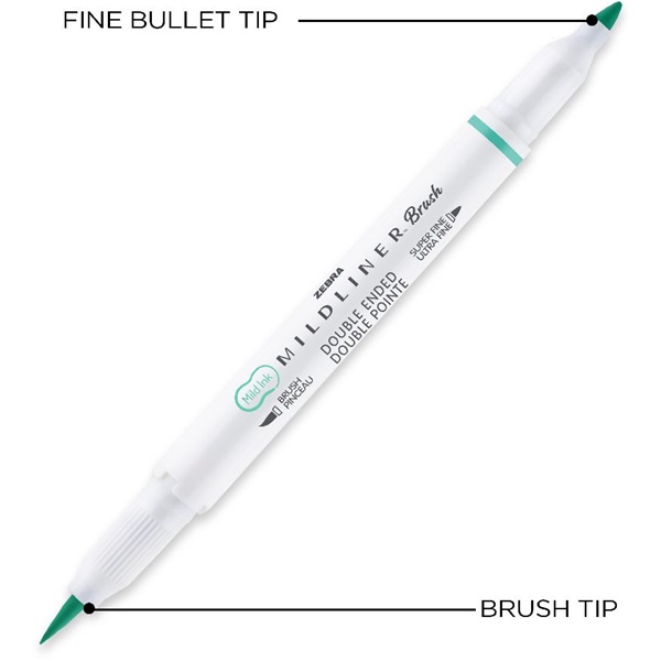 Zebra Mildliner Brush Warm 5db-os kettős végű ecset marker Zebra Mildliner Brush Warm 5db-os kettős végű ecset marker