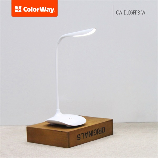 COLORWAY CW-DL06FPB-W Asztali LED lámpa beépített akkumulátor  Fehér 