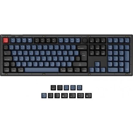 Keychron V6 RGB Knob USB angol gaming Hot-swap K Pro Brown mechanikus billentyűzet (V6-C3-UK)
