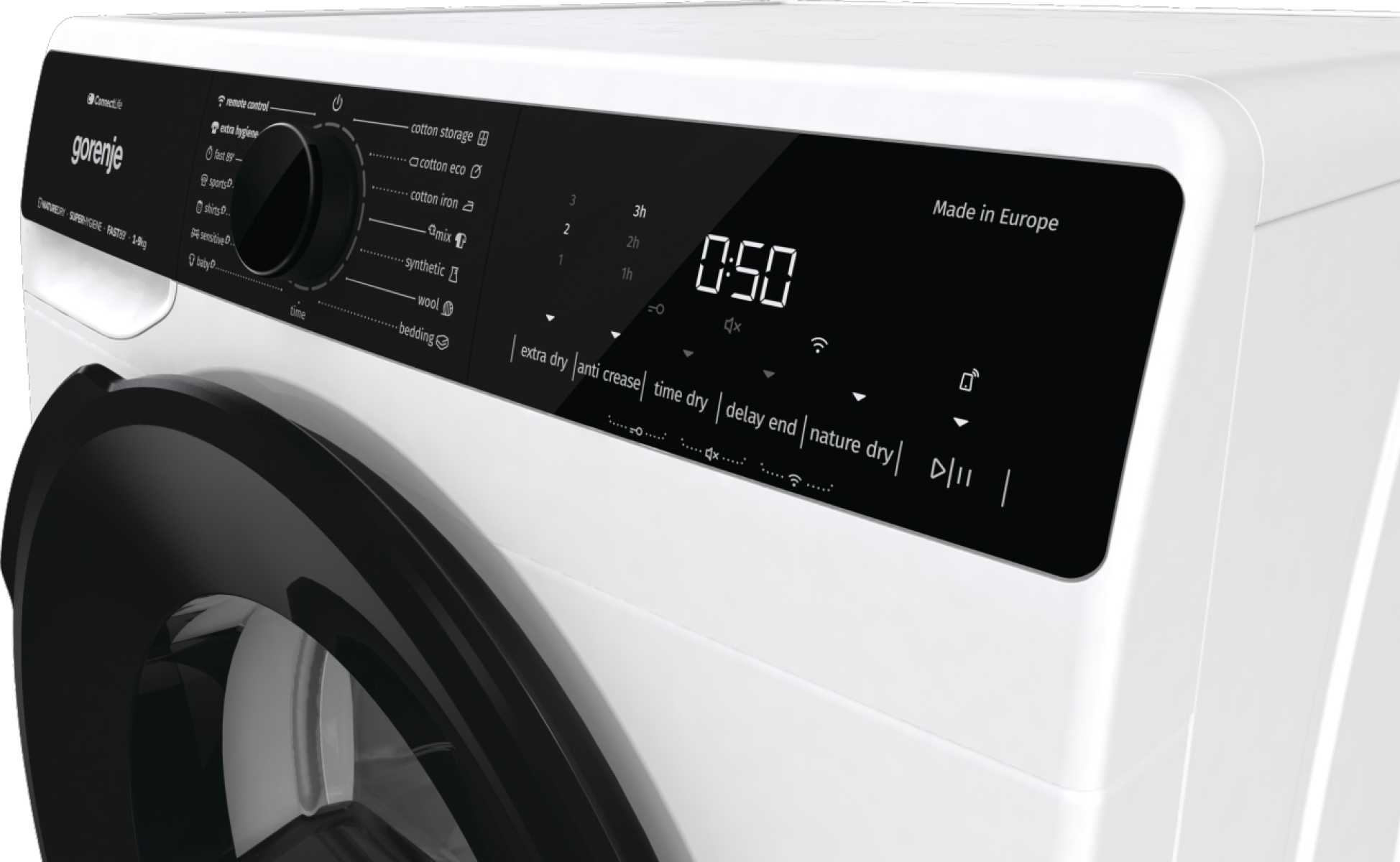 Gorenje DPNA92WIFI Hőszivattyús szárítógép – 9 Kg, A Energiaosztály, PowerPlusMotor, ExtraHigiénia,  AutoDrain
