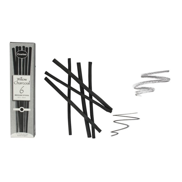 Coates 6 darabos 5-6 mm rajzszén készlet