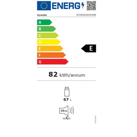 Hyundai RSD064WW8E Egyajtós hűtőszekrény