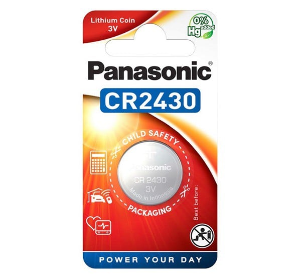 PANASONIC gombelem (CR2430L, 3V, lítium) 1db / csomag (CR2430L-1BP-PAN / CR-2430EL/1B)