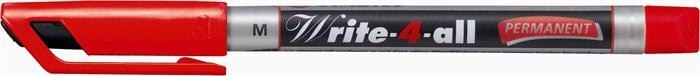 STABILO "Write-4-all" alkoholos marker 1 mm kúpos piros (146/40)