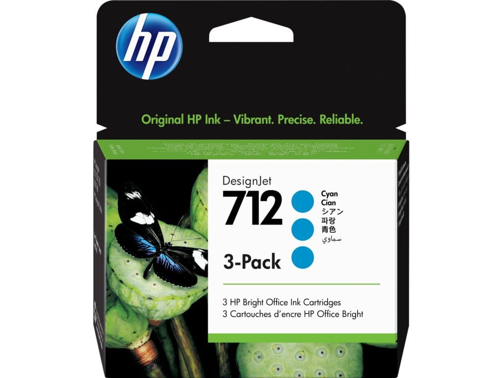HP 712 DesignJet tintapatron csomag ciánkék (3ED77A)