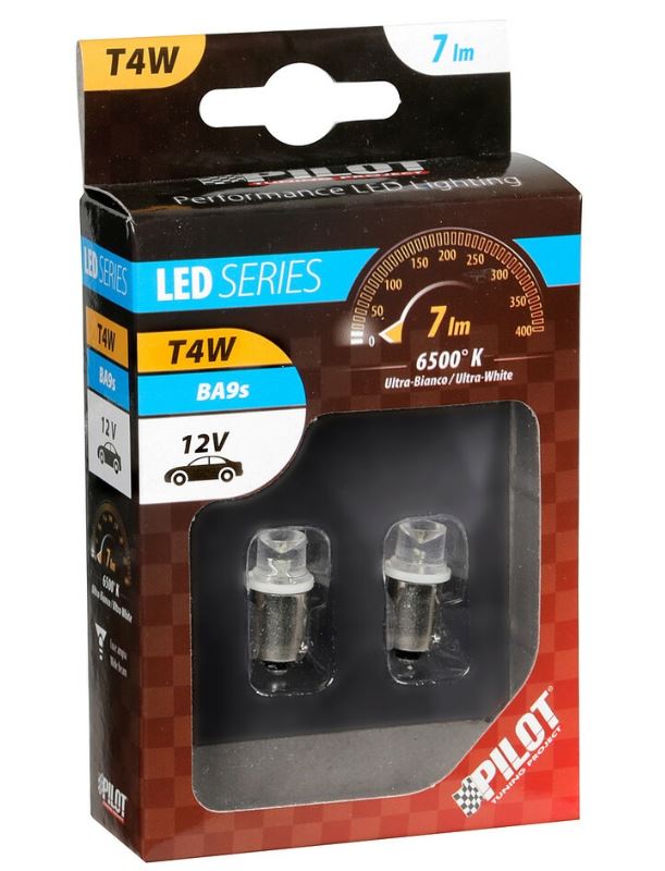 Lampa 12V BA9S (T4W) 1 LED dióda, fehér színű (0158404)