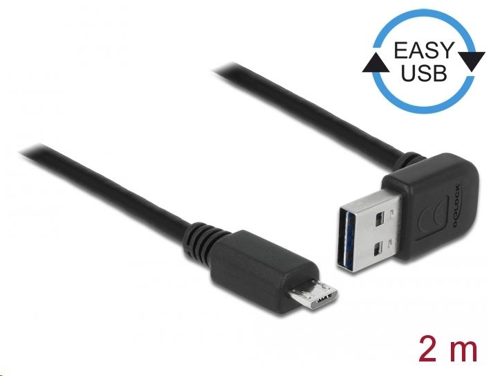 Delock EASY-USB 2.0-s A típusú csatlakozó, ívelt felfelé / lefelé > USB 2.0-s Micro-B-típusú kábel (83536) Delock EASY-USB 2.0-s A típusú csatlakozó, ívelt felfelé / lefelé > USB 2.0-s Micro-B-típusú kábel (83536)