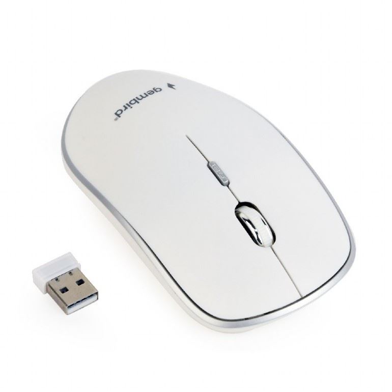 Gembird MUSW-4B-01-W vezeték nélküli optikai egér fehér Gembird MUSW-4B-01-W vezeték nélküli optikai egér fehér