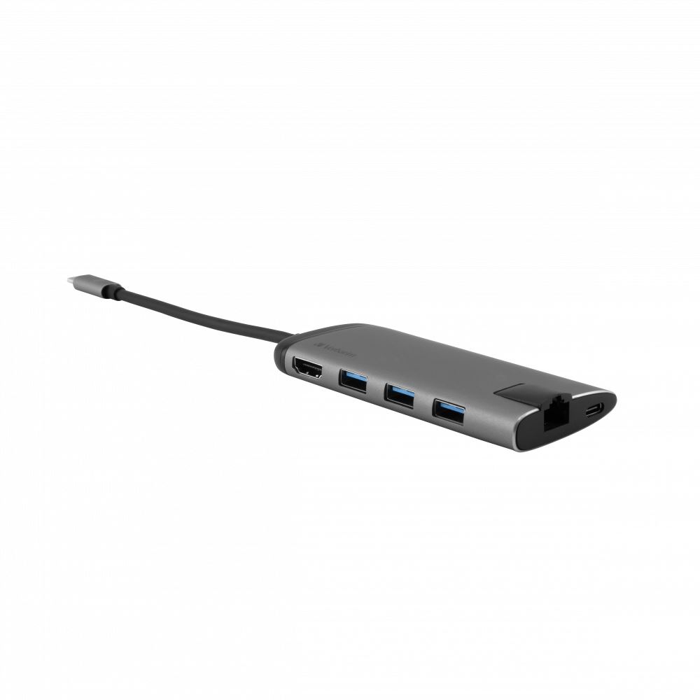 Verbatim 4 portos USB Hub + HDMI, Ethernet és SD slot szürke (49142) Verbatim 4 portos USB Hub + HDMI, Ethernet és SD slot szürke (49142)