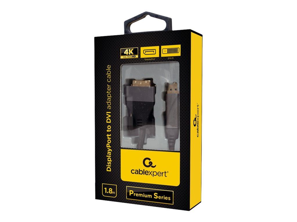 Gembird CC-DPM-DVIM-4K-6 DisplayPort- DVI kábel 1.8m Gembird CC-DPM-DVIM-4K-6 DisplayPort- DVI kábel 1.8m