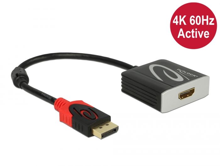 Delock Aktív DisplayPort 1.4 - HDMI átalakító 4K 60 Hz HDR (65207)
