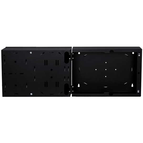 Stalflex 2 kamrás falra szerelhető üres optikai elosztódoboz fekete (PN2K-24D-3S-B) Stalflex 2 kamrás falra szerelhető üres optikai elosztódoboz fekete (PN2K-24D-3S-B)