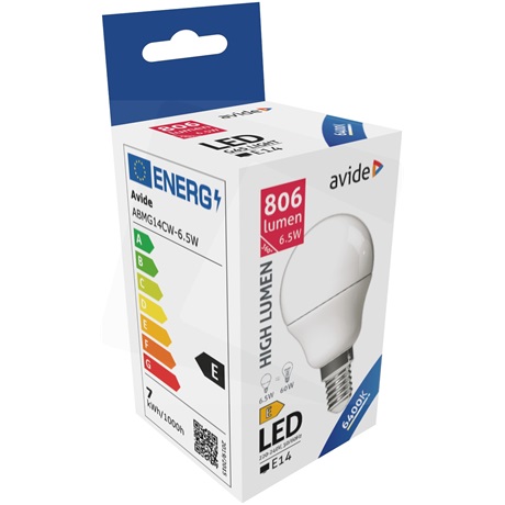 Avide ABMG14CW-6.5W LED GLOBE IZZÓ MINI G45 6.5W E14 CW 6400K Avide ABMG14CW-6.5W LED GLOBE IZZÓ MINI G45 6.5W E14 CW 6400K