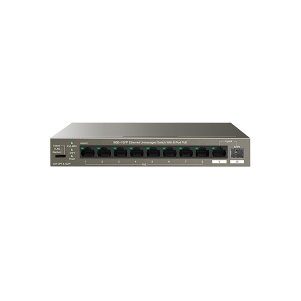 IP-COM PoE - G1110PF-8-102W  9x1Gbps  1x SFP  8x af/at PoE+ port Switch 
