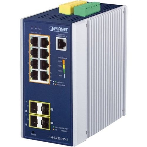 Assmann IGS-5225-8P4S Planet 8 portos menedzselhető POE+Ethernet Switch