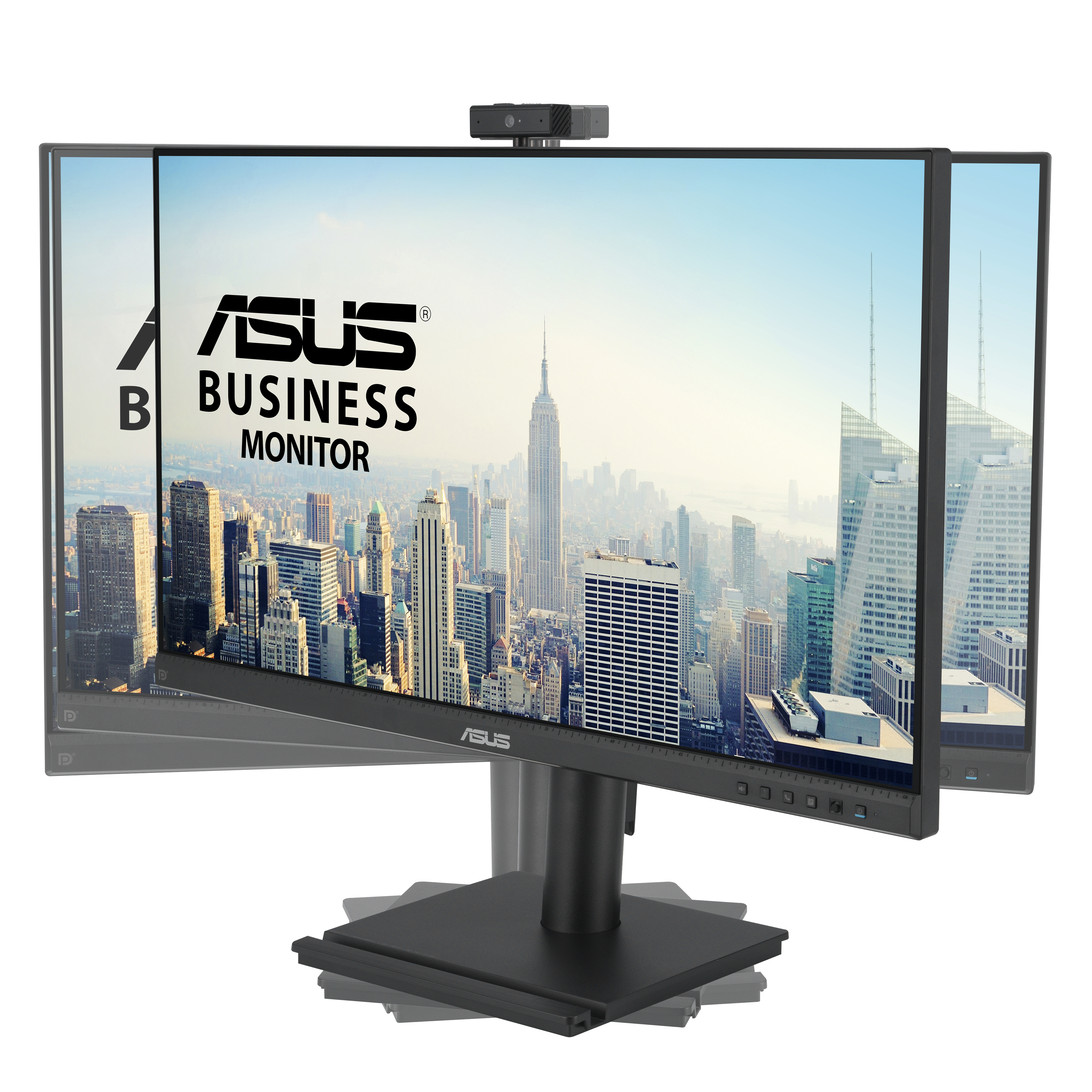 ASUS 24" BE249QFK Monitor - 1920x1080, Full HD, LED, IPS, 100Hz, 5ms, Hangszóró, Pivot, WEBCAM, Fekete
