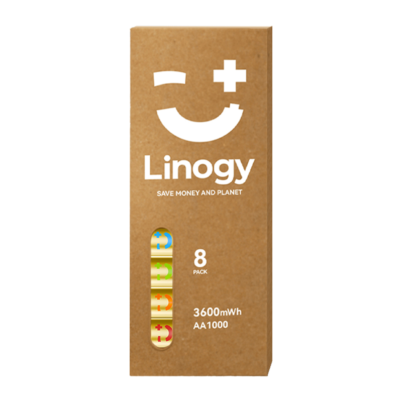 LINOGY AA Li-ion Pro akkumulátor készlet – 8 darabos készlet